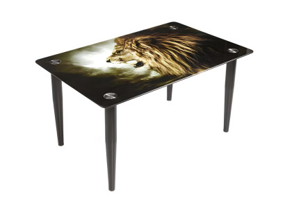 Tempered Glass Lion Table Living Room Rectangular Side Tables Luxury Furniture