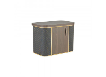 Two-tone brown-black modern design style sideboard for office wood