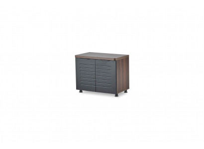 Study office cabinet dresser rectangular black brown two-toned