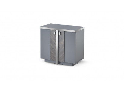 Modern design style dresser, gray filing cabinet, solid color, storage, doors