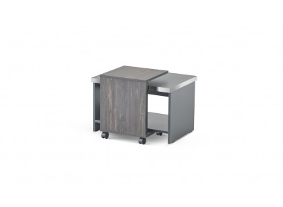Coffee table gray plain study living room rectangle with shelf