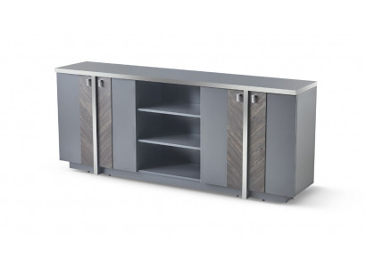Sideboard Filing Cabinet Modern Design Rectangular Shape Gray Solid Color Style