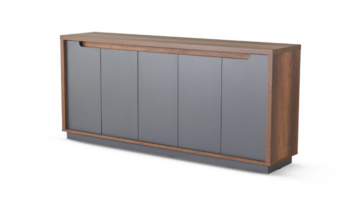 Sideboard Gray Brown Two-Tone Modern Design Rectangular Office