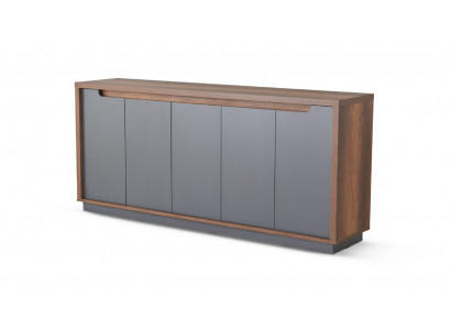 Sideboard Gray Brown Two-Tone Modern Design Rectangular Office
