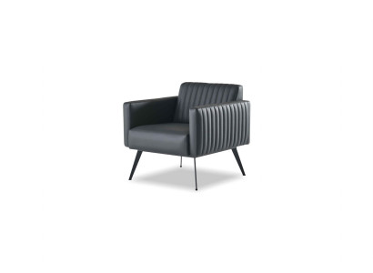 Armchair Monochrome Black Modern Design Study Living Room 1-Seater
