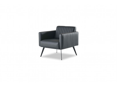 Armchair Monochrome Black Modern Design Study Living Room 1-Seater