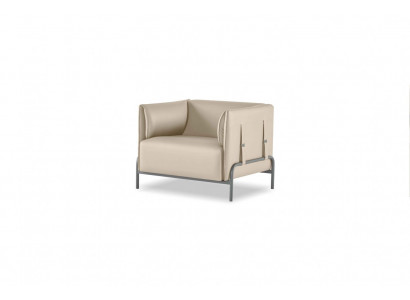 Beige Armchair Solid Color Pattern Study Modern Design Style Living Room