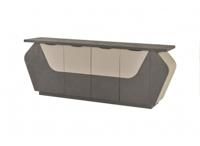 Study Room Sideboard Filing Cabinet Gray Two-Toned Storage Modern
