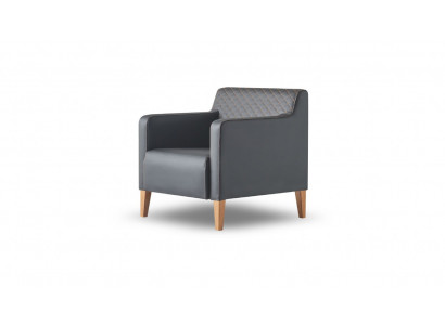Armchair Black Solid Color Modern Design Style Home Office Living Room