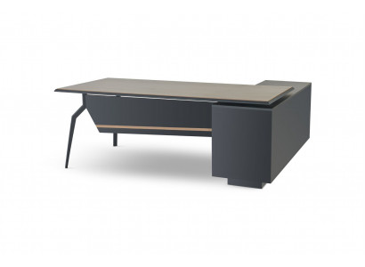 Black-Brown Office Desk Designer Corner Desk Wood Office Furniture
