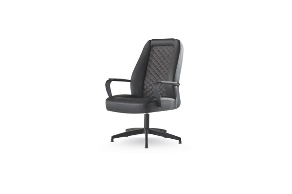Office chair black executive chair study office modern soft leather wood