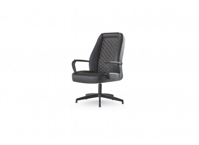 Office chair black executive chair study office modern soft leather wood