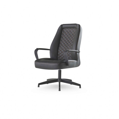 Leather armchair black office chair modern study office armchair leather