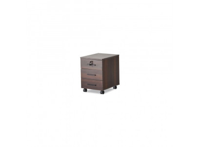 Sideboard drawers office modern rollers rectangular shape brown