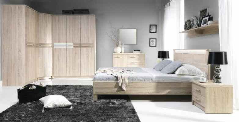 Complete bed wardrobe bedroom set wardrobe bed dresser - Cremona 3