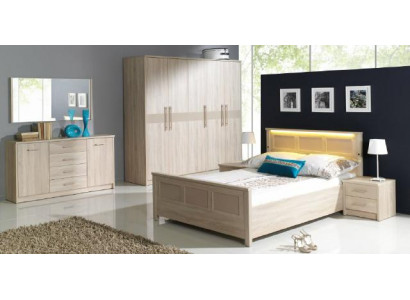 Bedroom furniture set: bed, wardrobe, dresser, complete set, dresser.