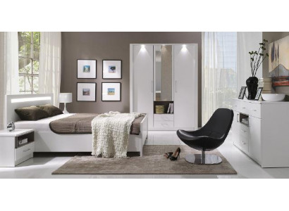 Elegant white bed in a refined contemporary style in premium quality.