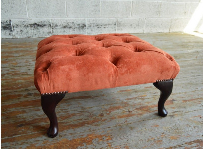 Ottoman Armchair TV Design Upholstery Footstool Chesterfield Textile New - 368