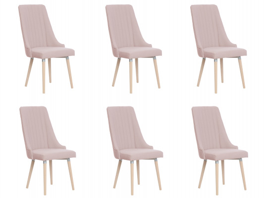 6x Chairs Upholstered Chair Modern Set Design Backrest Suite Armchair Complete New