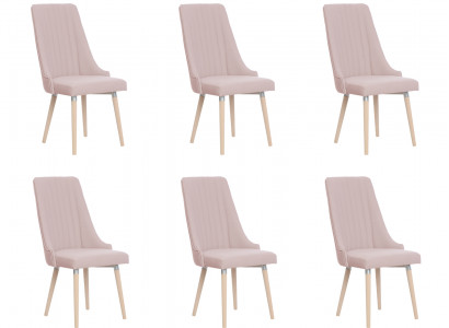 6x Chairs Upholstered Chair Modern Set Design Backrest Suite Armchair Complete New