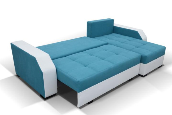 Design corner sofa with bed function, leather textile upholstery sofas couches Sofa Aris