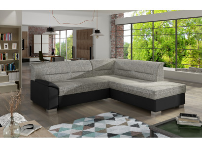 Design corner sofa sofa bed bed function couch leather textile upholstery sofas new 8349