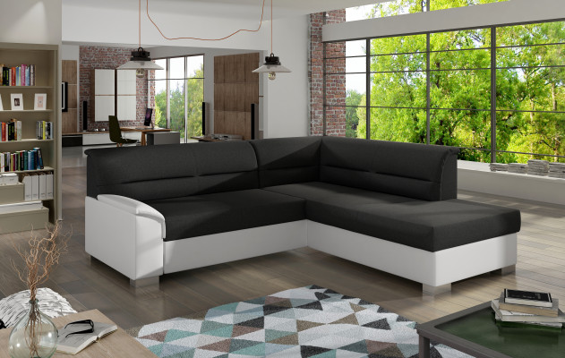 Design corner sofa sofa bed bed function couch leather textile upholstery sofas new 8349