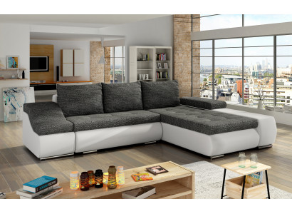 Design corner sofa, sofa bed with sleeping function, couch, leather textile upholstery, sofas, new 8850