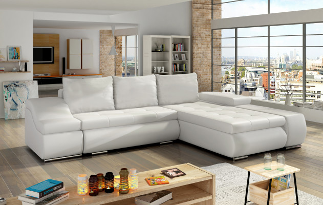 Design corner sofa, sofa bed with sleeping function, couch, leather textile upholstery, sofas, new 8850