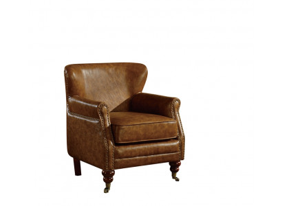 Chesterfield Wing Chair Brown Leather Sofa Set Armchair Couch Leather Sofa New