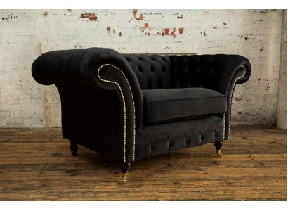 Chesterfield Armchair TV Couch 1-Seater Sofa Textile Fabric Sofas Upholstery #5