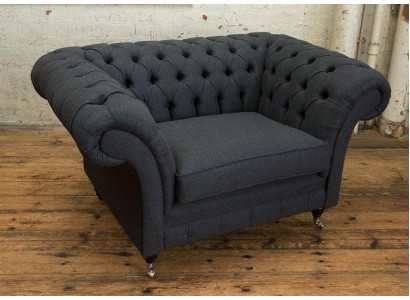 Chesterfield Armchair TV Couch 1-Seater Sofa Textile Fabric Sofas Upholstery #2