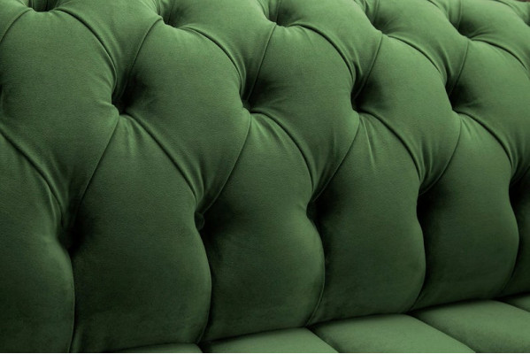 Chesterfield Couch 2-Seater Upholstered Seat Textile Fabric Leather Couches Sofas Sofa