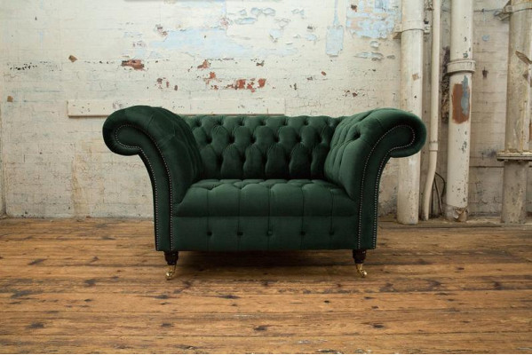 Chesterfield Design Sofa Armchair Couch Upholstery Luxury Textile Couches 1-Seater #103