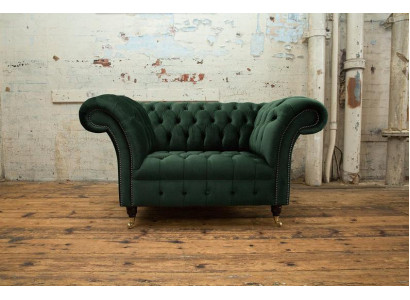 Chesterfield Design Sofa Armchair Couch Upholstery Luxury Textile Couches 1-Seater #103