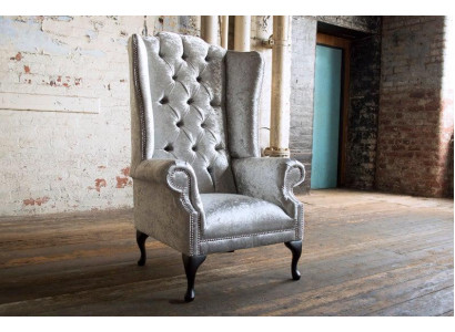 Chesterfield Design Sofa Armchair Couch Upholstery Luxury Textile Couch 1 Seater #102