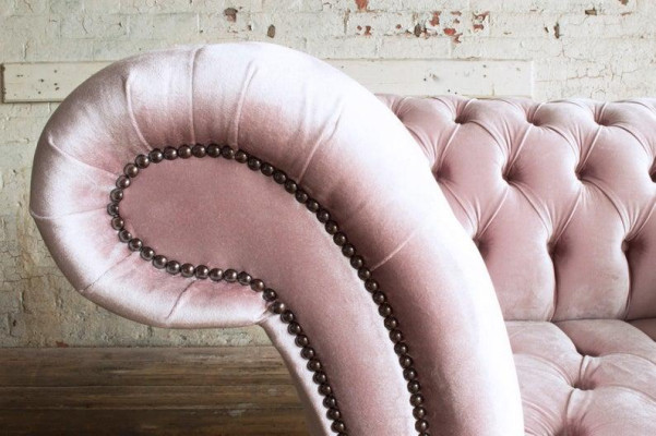 Chesterfield Design Sofa Armchair Couch Upholstery Luxury Textile Sofa 1 Seater #133