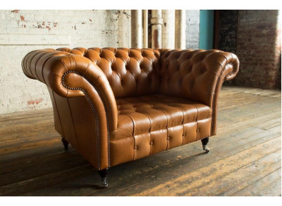 Armchair 1 Seater Chesterfield Faux Leather Upholstered Sofas Design Luxury Couch Sofa