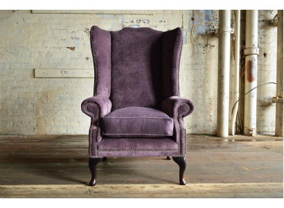Chesterfield wingback armchair, armchair, 1-seater sofa, upholstered couches, leather, textile couch.