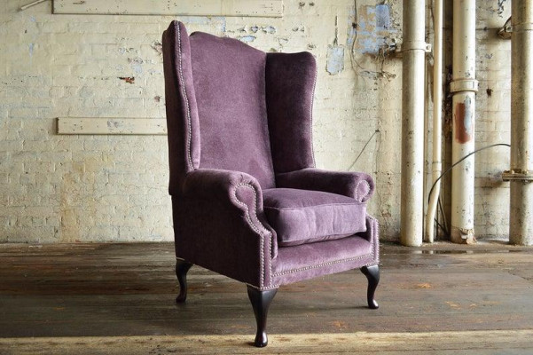 Chesterfield wingback armchair, armchair, 1-seater sofa, upholstered couches, leather, textile couch.