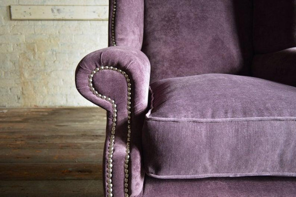 Chesterfield wingback armchair, armchair, 1-seater sofa, upholstered couches, leather, textile couch.