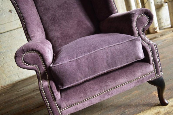 Chesterfield wingback armchair, armchair, 1-seater sofa, upholstered couches, leather, textile couch.