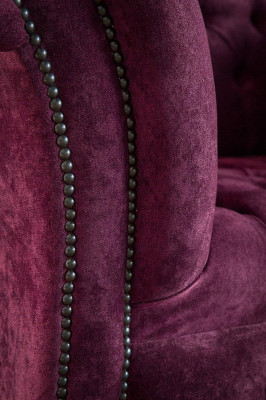 Upholstered furniture armchair 1-seater New Premium Class luxury fabrics upholstery Chesterfield