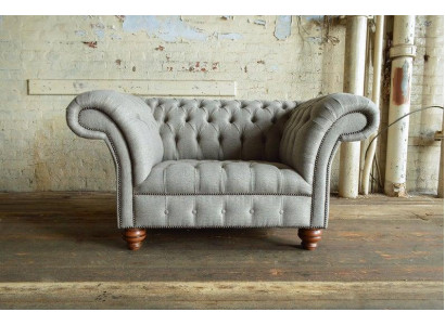 Exclusive 1-seater sofa armchair relax Chesterfield sofas couches upholstery fabric