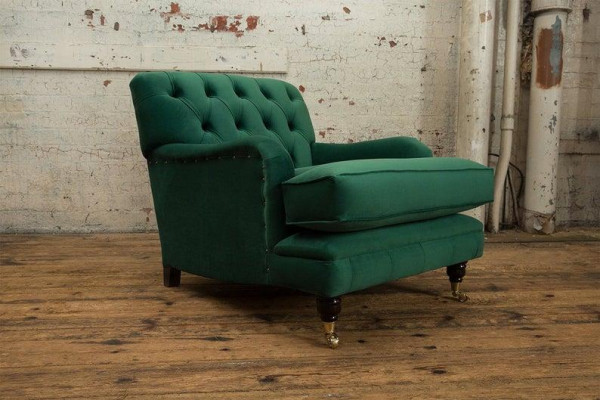 Lounge Club Sofa Armchair Relax Couch Chair Relax TV Chesterfield Upholstered New