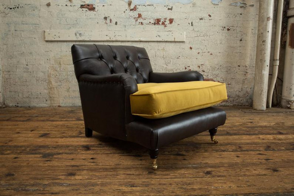 Lounge Sofa Armchair Club Relax Couch Upholstered Chair 1 Seater Television Chesterfield
