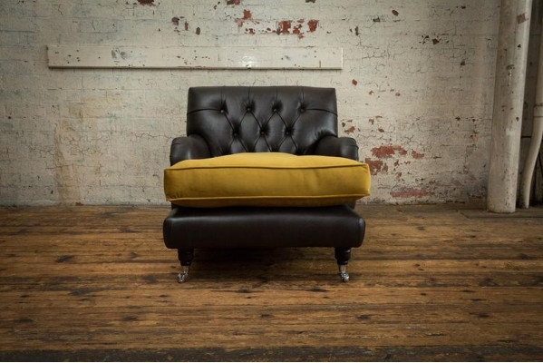 Lounge Sofa Armchair Club Relax Couch Upholstered Chair 1 Seater Television Chesterfield