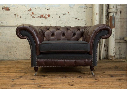 Armchair 1 Seater Relax Cushioned TV Chesterfield Textile Sofa Couches Leather New