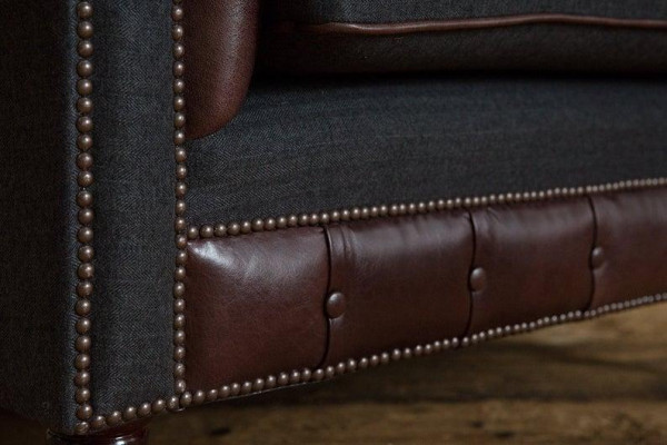 Armchair 1 Seater Relax Cushioned TV Chesterfield Textile Sofa Couches Leather New