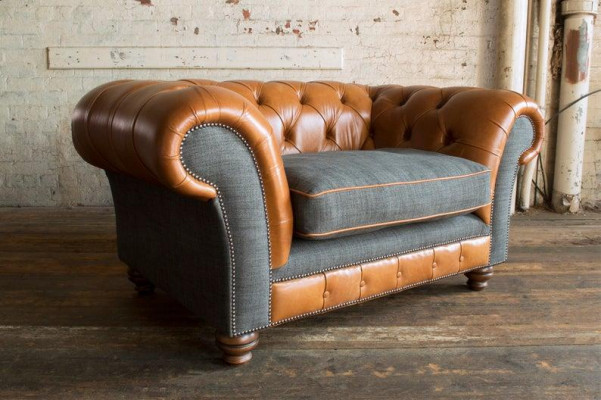 New luxurious upholstery luxury class classic Chesterfield armchair 1 seater soft